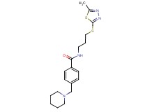 N-{3-[(5-methyl-1,3,4-thiadiazol-2-yl)thio]propyl}-4-(piperidin-1-ylmethyl)benzamide