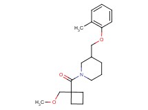 1-{[1-(methoxymethyl)cyclobutyl]carbonyl}-3-[(2-methylphenoxy)methyl]piperidine