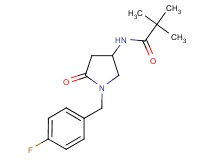 N-[1-(4-fluorobenzyl)-5-oxo-3-pyrrolidinyl]-2,2-dimethylpropanamide