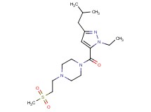 1-[(1-ethyl-3-isobutyl-1H-pyrazol-5-yl)carbonyl]-4-[2-(methylsulfonyl)ethyl]piperazine
