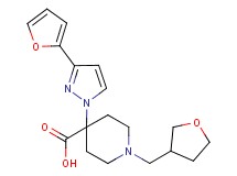4-[3-(2-furyl)-1H-pyrazol-1-yl]-1-(tetrahydrofuran-3-ylmethyl)piperidine-4-carboxylic acid