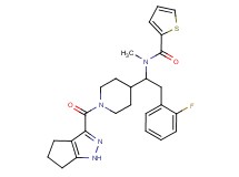 N-{2-(2-fluorophenyl)-1-[1-(1,4,5,6-tetrahydrocyclopenta[c]pyrazol-3-ylcarbonyl)-4-piperidinyl]ethyl}-N-methyl-2-thiophenecarboxamide