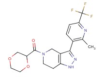 5-(1,4-dioxan-2-ylcarbonyl)-3-[2-methyl-6-(trifluoromethyl)-3-pyridinyl]-4,5,6,7-tetrahydro-1H-pyrazolo[4,3-c]pyridine