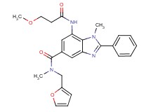 N-(2-furylmethyl)-7-[(3-methoxypropanoyl)amino]-N,1-dimethyl-2-phenyl-1H-benzimidazole-5-carboxamide