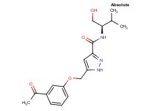 5-[(3-acetylphenoxy)methyl]-N-[(1R)-1-(hydroxymethyl)-2-methylpropyl]-1H-pyrazole-3-carboxamide