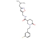 1-[2-(3-fluorophenyl)ethyl]-N-[(3-isobutyl-5-isoxazolyl)methyl]-6-oxo-3-piperidinecarboxamide