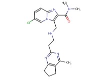 6-chloro-N,N-dimethyl-3-({[2-(4-methyl-6,7-dihydro-5H-cyclopenta[d]pyrimidin-2-yl)ethyl]amino}methyl)imidazo[1,2-a]pyridine-2-carboxamide
