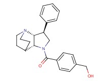(4-{[(2R*,3S*,6R*)-3-phenyl-1,5-diazatricyclo[5.2.2.0~2,6~]undec-5-yl]carbonyl}phenyl)methanol