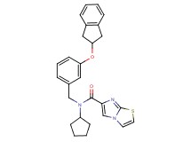 N-cyclopentyl-N-[3-(2,3-dihydro-1H-inden-2-yloxy)benzyl]imidazo[2,1-b][1,3]thiazole-6-carboxamide