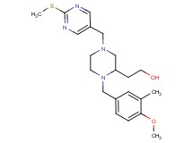 2-(1-(4-methoxy-3-methylbenzyl)-4-{[2-(methylthio)-5-pyrimidinyl]methyl}-2-piperazinyl)ethanol