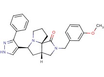 (3aS*,5S*,9aS*)-2-(3-methoxybenzyl)-5-(3-phenyl-1H-pyrazol-4-yl)hexahydro-7H-pyrrolo[3,4-g]pyrrolizin-1(2H)-one