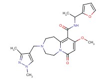 3-[(1,3-dimethyl-1H-pyrazol-4-yl)methyl]-N-[1-(2-furyl)ethyl]-9-methoxy-7-oxo-1,2,3,4,5,7-hexahydropyrido[1,2-d][1,4]diazepine-10-carboxamide