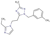 5-[2-(2-ethyl-1H-imidazol-1-yl)ethyl]-3-methyl-1-(3-methylbenzyl)-1H-1,2,4-triazole