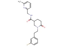 1-[2-(3-fluorophenyl)ethyl]-N-[(6-methyl-2-pyridinyl)methyl]-6-oxo-3-piperidinecarboxamide