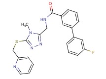 3'-fluoro-N-({4-methyl-5-[(2-pyridinylmethyl)thio]-4H-1,2,4-triazol-3-yl}methyl)-3-biphenylcarboxamide