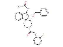 N-[(2R*,3R*)-1'-[(2-fluorophenyl)acetyl]-2-(4-pyridinylmethoxy)-2,3-dihydrospiro[indene-1,4'-piperidin]-3-yl]acetamide