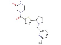 4-[(5-{1-[(6-methyl-2-pyridinyl)methyl]-2-pyrrolidinyl}-2-thienyl)carbonyl]-2-piperazinone