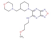 N-(3-methoxypropyl)-6-[3-(4-morpholinylmethyl)-1-piperidinyl][1,2,5]oxadiazolo[3,4-b]pyrazin-5-amine