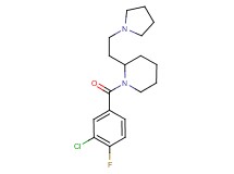 1-(3-chloro-4-fluorobenzoyl)-2-[2-(1-pyrrolidinyl)ethyl]piperidine
