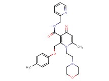 6-methyl-2-[(4-methylphenoxy)methyl]-1-[2-(4-morpholinyl)ethyl]-4-oxo-N-(2-pyridinylmethyl)-1,4-dihydro-3-pyridinecarboxamide