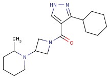 1-{1-[(3-cyclohexyl-1H-pyrazol-4-yl)carbonyl]azetidin-3-yl}-2-methylpiperidine