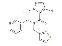 4-chloro-1-methyl-N-(pyridin-3-ylmethyl)-N-(3-thienylmethyl)-1H-pyrazole-5-carboxamide