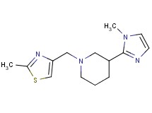 3-(1-methyl-1H-imidazol-2-yl)-1-[(2-methyl-1,3-thiazol-4-yl)methyl]piperidine