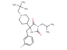 5-[1-(2,2-dimethylpropyl)-4-piperidinyl]-5-(3-fluorobenzyl)-3-isobutyl-2,4-imidazolidinedione