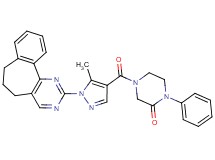 4-{[1-(6,7-dihydro-5H-benzo[6,7]cyclohepta[1,2-d]pyrimidin-2-yl)-5-methyl-1H-pyrazol-4-yl]carbonyl}-1-phenyl-2-piperazinone