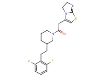3-(2-{3-[2-(2,6-difluorophenyl)ethyl]-1-piperidinyl}-2-oxoethyl)-5,6-dihydroimidazo[2,1-b][1,3]thiazole
