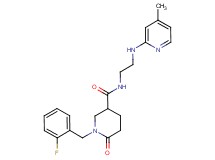1-(2-fluorobenzyl)-N-{2-[(4-methyl-2-pyridinyl)amino]ethyl}-6-oxo-3-piperidinecarboxamide