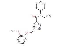 N-cyclohexyl-N-ethyl-5-[(2-methoxyphenoxy)methyl]-1H-pyrazole-3-carboxamide