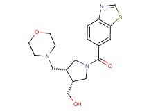 [(3R*,4R*)-1-(1,3-benzothiazol-6-ylcarbonyl)-4-(morpholin-4-ylmethyl)pyrrolidin-3-yl]methanol