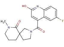 2-[(6-fluoro-2-hydroxy-4-quinolinyl)carbonyl]-7-methyl-2,7-diazaspiro[4.5]decan-6-one