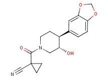 1-{[(3S*,4S*)-4-(1,3-benzodioxol-5-yl)-3-hydroxypiperidin-1-yl]carbonyl}cyclopropanecarbonitrile
