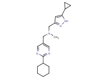 1-(2-cyclohexylpyrimidin-5-yl)-N-[(5-cyclopropyl-1H-pyrazol-3-yl)methyl]-N-methylmethanamine