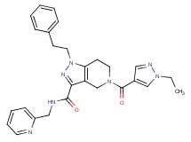 5-[(1-ethyl-1H-pyrazol-4-yl)carbonyl]-1-(2-phenylethyl)-N-(2-pyridinylmethyl)-4,5,6,7-tetrahydro-1H-pyrazolo[4,3-c]pyridine-3-carboxamide