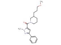 3-(3-methoxypropyl)-1-[(1-methyl-3-phenyl-1H-pyrazol-5-yl)carbonyl]piperidine