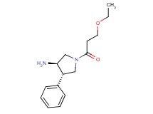(3R*,4S*)-1-(3-ethoxypropanoyl)-4-phenylpyrrolidin-3-amine