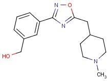 (3-{5-[(1-methyl-4-piperidinyl)methyl]-1,2,4-oxadiazol-3-yl}phenyl)methanol trifluoroacetate (salt)