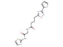 4-[3-(2-furyl)-1,2,4-oxadiazol-5-yl]-N-[2-oxo-2-(1,3-thiazol-2-ylamino)ethyl]butanamide