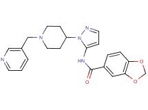 N-{1-[1-(3-pyridinylmethyl)-4-piperidinyl]-1H-pyrazol-5-yl}-1,3-benzodioxole-5-carboxamide
