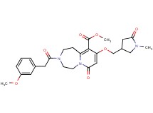 methyl 3-[(3-methoxyphenyl)acetyl]-9-[(1-methyl-5-oxo-3-pyrrolidinyl)methoxy]-7-oxo-1,2,3,4,5,7-hexahydropyrido[1,2-d][1,4]diazepine-10-carboxylate