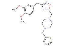 1-{[3-(3,4-dimethoxybenzyl)-1,2,4-oxadiazol-5-yl]methyl}-4-(2-thienylmethyl)piperazine