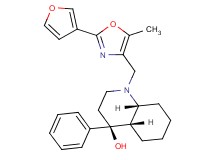 (4S*,4aS*,8aR*)-1-{[2-(3-furyl)-5-methyl-1,3-oxazol-4-yl]methyl}-4-phenyldecahydro-4-quinolinol
