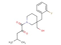 1-[3-(2-fluorobenzyl)-3-(hydroxymethyl)-1-piperidinyl]-4-methyl-1-oxo-2-pentanone