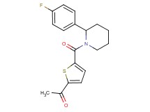 1-(5-{[2-(4-fluorophenyl)-1-piperidinyl]carbonyl}-2-thienyl)ethanone