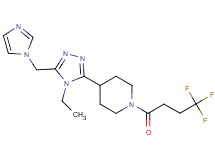4-[4-ethyl-5-(1H-imidazol-1-ylmethyl)-4H-1,2,4-triazol-3-yl]-1-(4,4,4-trifluorobutanoyl)piperidine