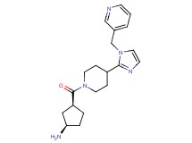 (1R*,3S*)-3-({4-[1-(3-pyridinylmethyl)-1H-imidazol-2-yl]-1-piperidinyl}carbonyl)cyclopentanamine