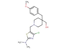 [1-{[4-chloro-2-(dimethylamino)-1,3-thiazol-5-yl]methyl}-4-(4-methoxybenzyl)-4-piperidinyl]methanol